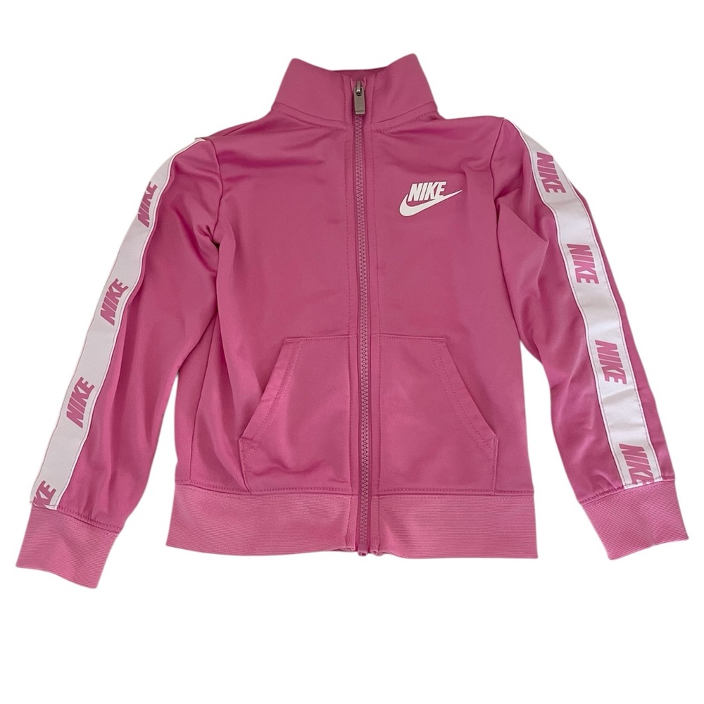 Nike Kids Pink Matching Set Zip Up Tracksuit with Logo Accents Girls 4 XS - Picture 4 of 14